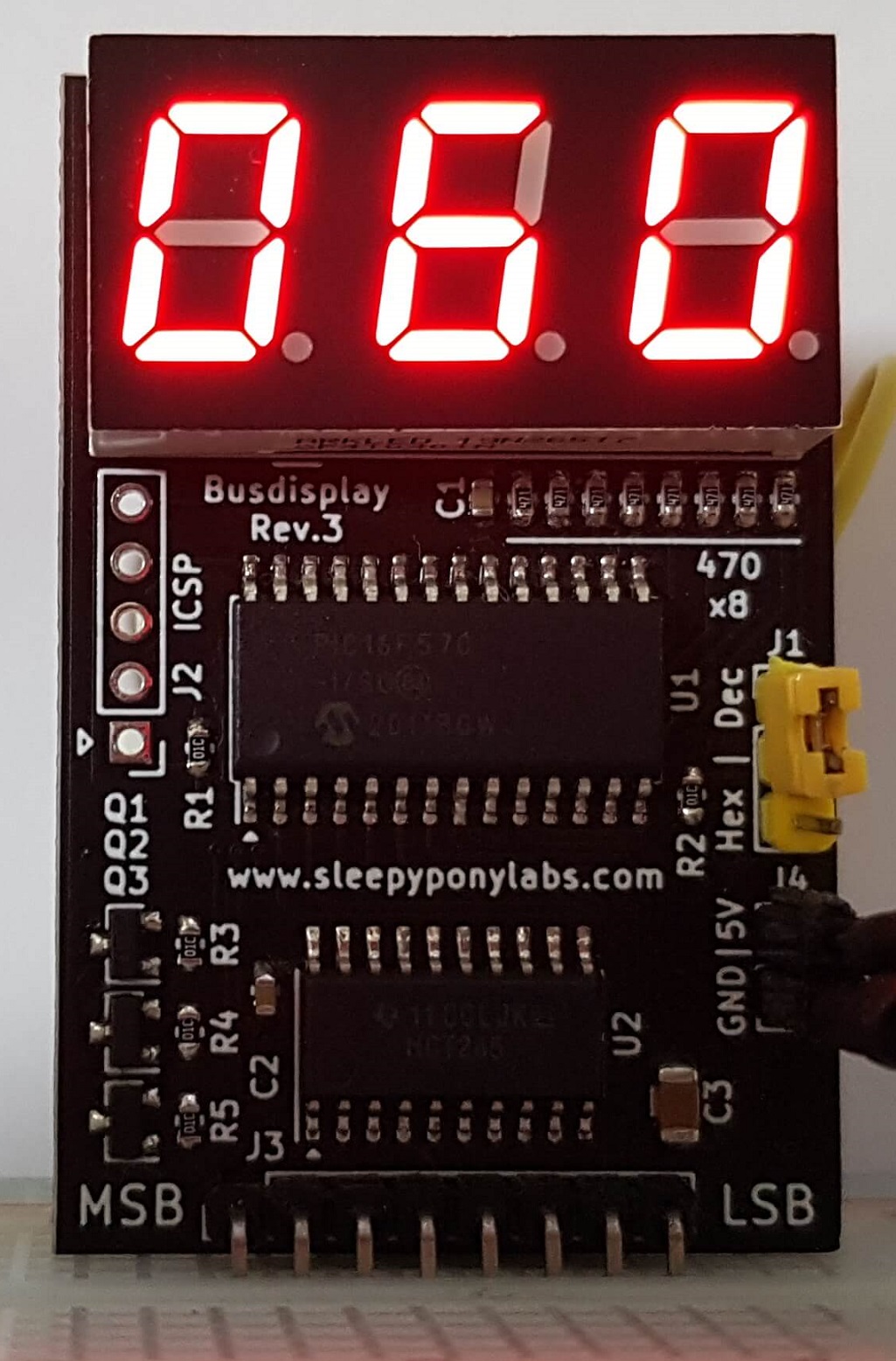 Busdisplay revision 3 in decimal mode