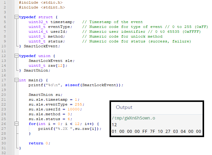Finding the Memory Alignment with Union