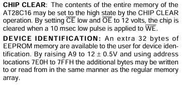 Chip Erase and Device Identification Instruction