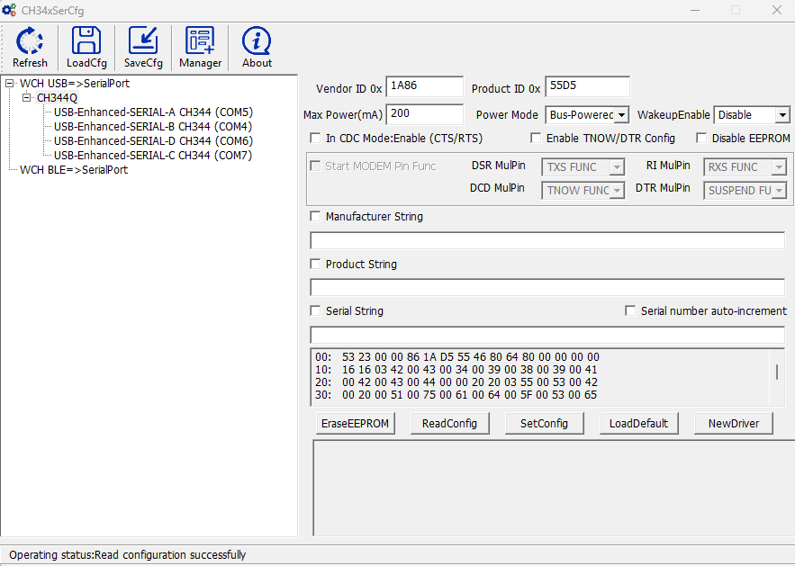 CH34xSerCfg tool by WCH