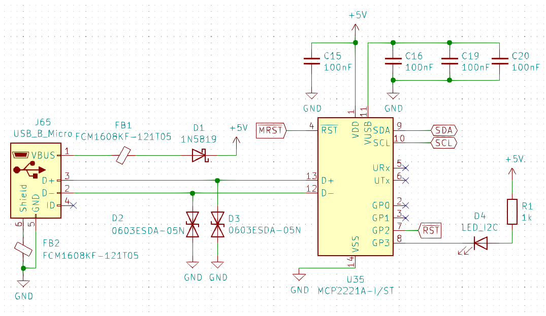 MCP2221A Circuit